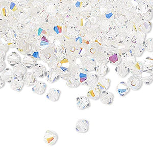 PRECIOSA 3mm Bicones - Crystal AB - 144 pcs ( 1 gross)