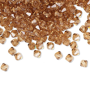 PRECIOSA 4mm Bicones - Light Colorado Topaz - 144 pcs ( 1 gross)