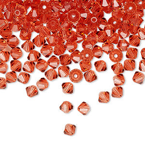 PRECIOSA 4mm Bicones - Padparadascha - 144 pcs ( 1 gross)