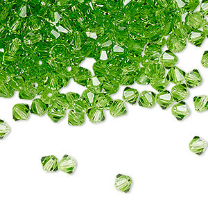 PRECIOSA 4mm Bicones - Peridot - 144 pcs ( 1 gross)