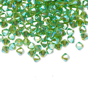 PRECIOSA 4mm Bicones - Peridot AB - 144 pcs ( 1 gross)