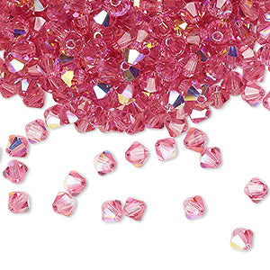PRECIOSA 4mm Bicones - Rose AB - 144 pcs ( 1 gross)