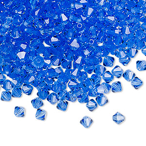 PRECIOSA 4mm Bicones - Sapphire - 144 pcs ( 1 gross)