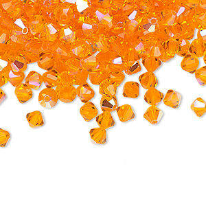 PRECIOSA 4mm Bicones - Sun AB - 144 pcs ( 1 gross)