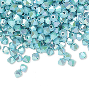 PRECIOSA 4mm Bicones - Turquoise AB - 144 pcs ( 1 gross)