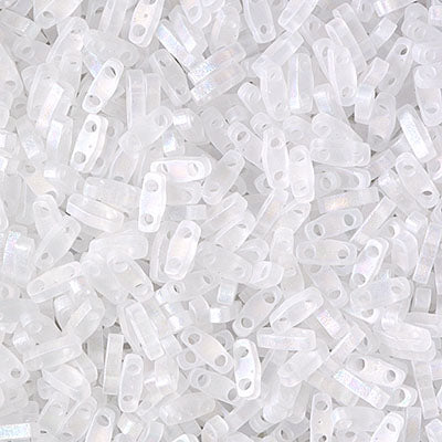 MIYUKI Quarter Tila Bead - QTL 131FR - Matte Transparent Crystal AB - 10 gms