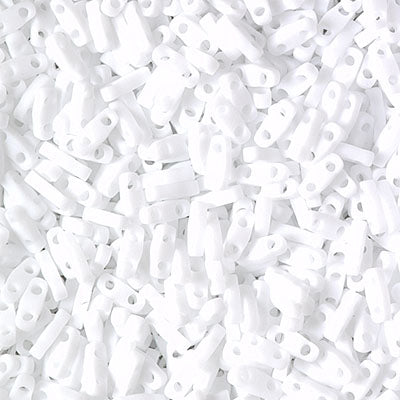MIYUKI Quarter Tila Bead - QTL 402F - Matte Opaque White - 10 gms