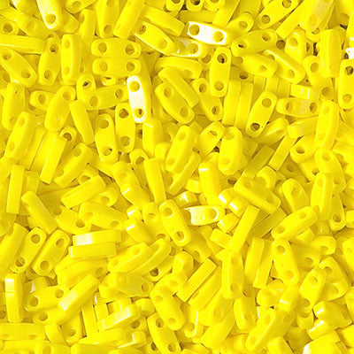 MIYUKI Quarter Tila Bead - QTL 404 - Opaque Yellow - 10 gms