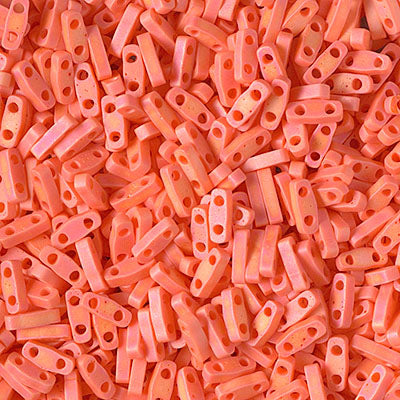 MIYUKI Quarter Tila Bead - QTL 406FR - Opaque Orange AB - 10 gms