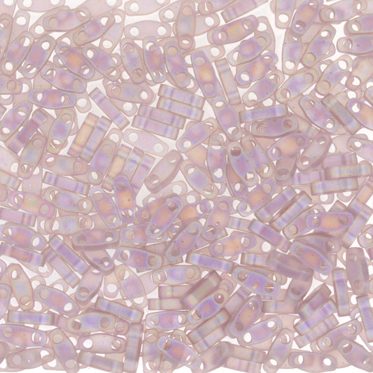 MIYUKI Quarter Tila Bead - QTL 142FR - Matte Transparent Smoky Amethyst AB - 10 gms