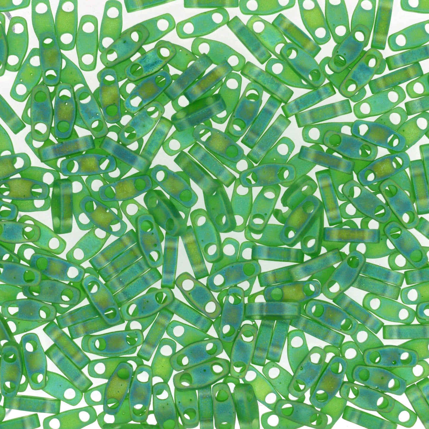 MIYUKI Quarter Tila Bead - QTL 146FR - Matte Transparent Green AB - 10 gms