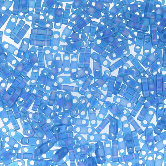 MIYUKI Quarter Tila Bead - QTL 149FR - Matte Transparent Capri Blue AB - 10 gms