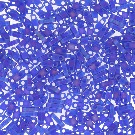 MIYUKI Quarter Tila Bead - QTL 151FR - Matte Transparent Cobalt AB - 10 gms