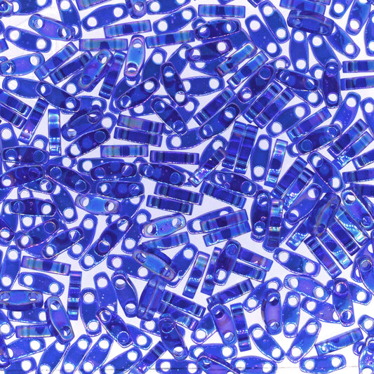 MIYUKI Quarter Tila Bead - QTL 177 - Transparent Cobalt AB - 10 gms