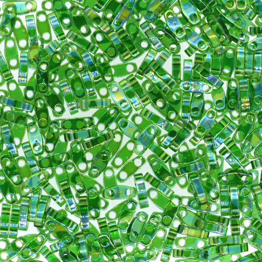 MIYUKI Quarter Tila Bead - QTL 179 - Transparent Green AB - 10 gms