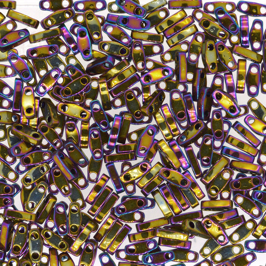 MIYUKI Quarter Tila Bead - QTL 188 - Metallic Purple Gold Iris - 10 gms