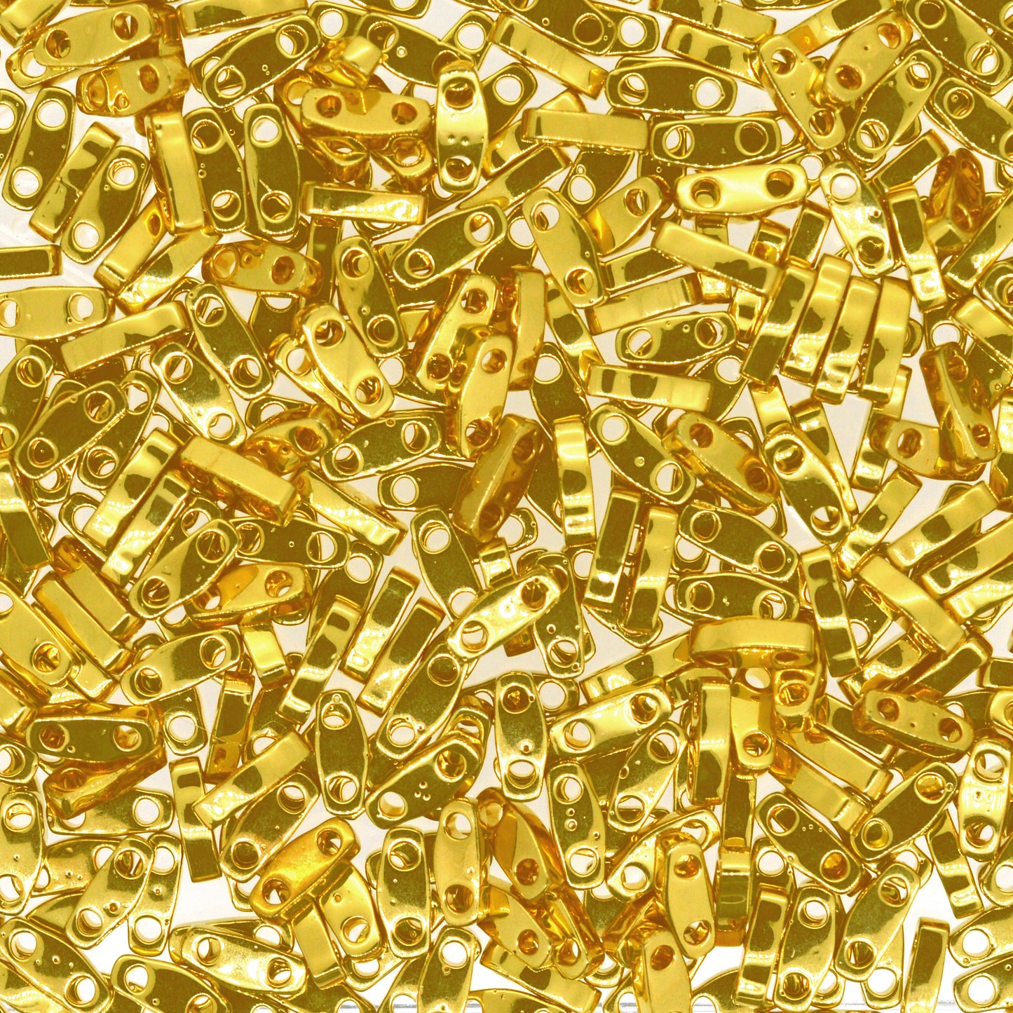 MIYUKI Quarter Tila Bead - QTL 191 - 24Kt Bright Gold Plated - 5 Grams