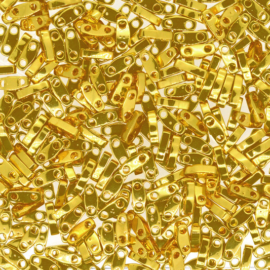 MIYUKI Quarter Tila Bead - QTL 191 - 24Kt Bright Gold Plated - 5 Grams