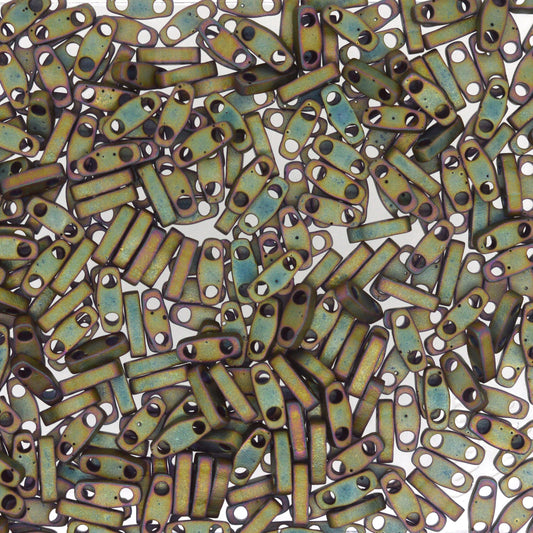 MIYUKI Quarter Tila Bead - QTL 2035 - Metallic Khaki Iris - 10 gms