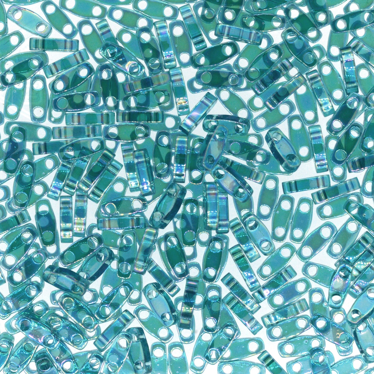 MIYUKI Quarter Tila Bead - QTL 2458 - Transparent Teal AB - 10 gms