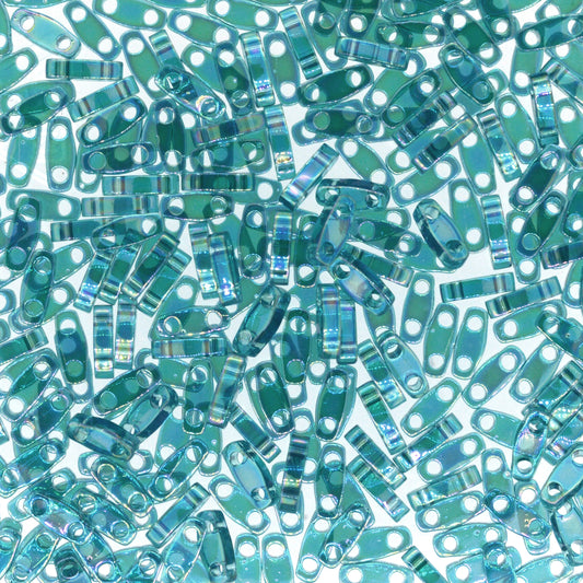 MIYUKI Quarter Tila Bead - QTL 2458 - Transparent Teal AB - 10 gms