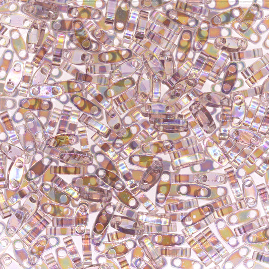 MIYUKI Quarter Tila Bead - QTL 256 - Transparent Smoky Amethyst AB - 10 gms