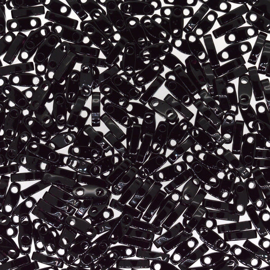 MIYUKI Quarter Tila Bead - QTL 401 - Black - 10 gms