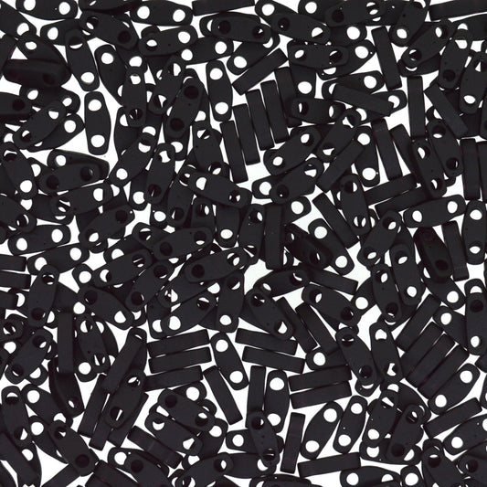 MIYUKI Quarter Tila Bead - QTL 401F - Matte Black - 10 gms