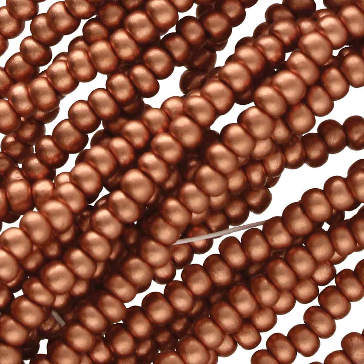 Preciosa #11 Seed Bead Hanks - Soft Copper - 18 grams