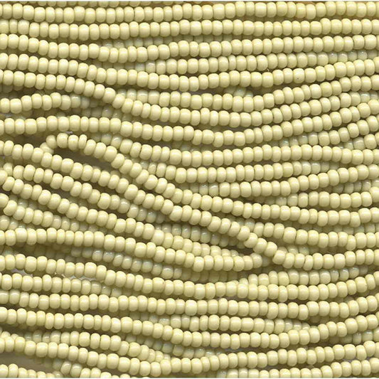 Preciosa #11 Seed Bead Hanks - Light Olive Solgel - 18 grams
