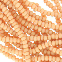 Preciosa #11 Seed Bead Hanks - Wheat Opaque Solgel - 18 grams