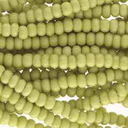 Preciosa #11 Seed Bead Hanks - Celadon Opaque Solgel - 18 grams