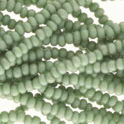 Preciosa #11 Seed Bead Hanks - Jade Opaque Solgel - 18 grams