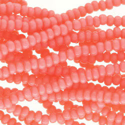 Preciosa #11 Seed Bead Hanks - Salmon Opaque Solgel - 18 grams
