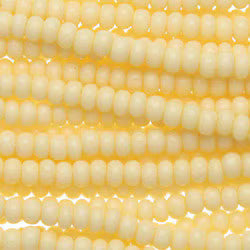 Preciosa #11 Seed Bead Hanks - Bone Opaque - 18 grams