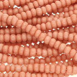 Preciosa #11 Seed Bead Hanks - Pink/Apricot Opaque - 18 grams