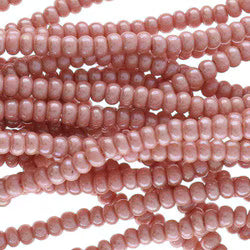 Preciosa #11 Seed Bead Hanks - Pink Opaque Luster - 18 grams