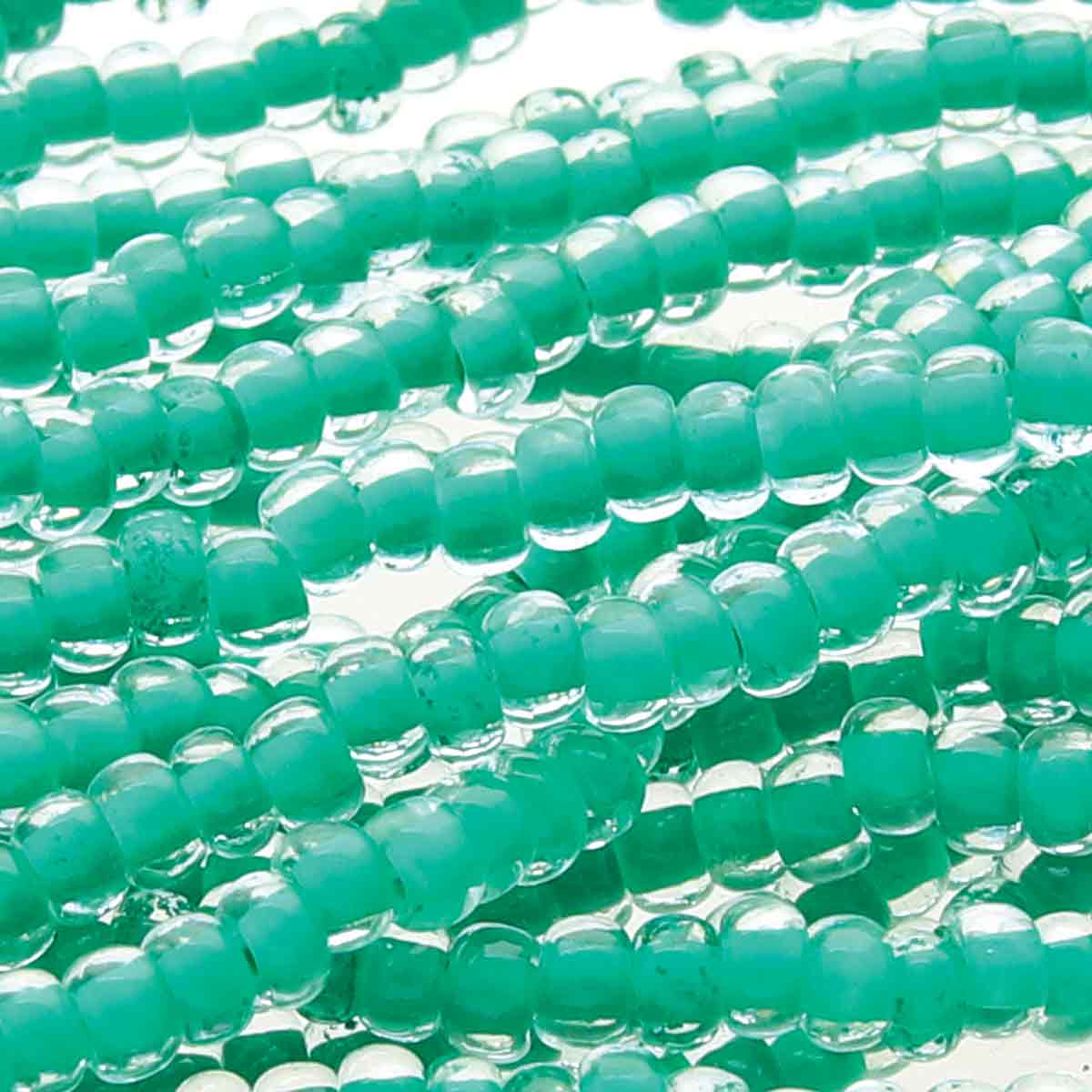 Preciosa #11 Seed Bead Hanks - Terra Intensive Sea Green - 18 grams