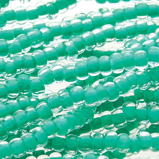 Preciosa #11 Seed Bead Hanks - Terra Intensive Sea Green - 18 grams