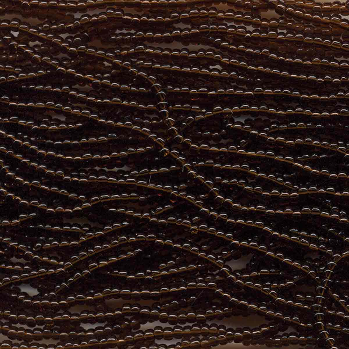 Preciosa #11 Seed Bead Hanks - Dark Topaz - 18 grams