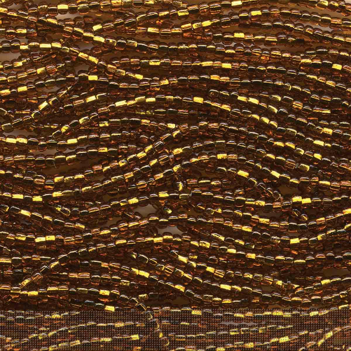 Preciosa #11 Seed Bead Hanks - Topaz Silver Lined - 18 grams
