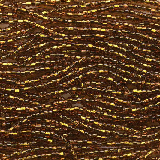 Preciosa #11 Seed Bead Hanks - Topaz Silver Lined - 18 grams