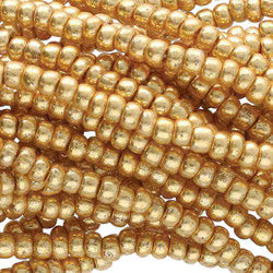 Preciosa #11 Seed Bead Hanks - Gold Metallic - 18 grams