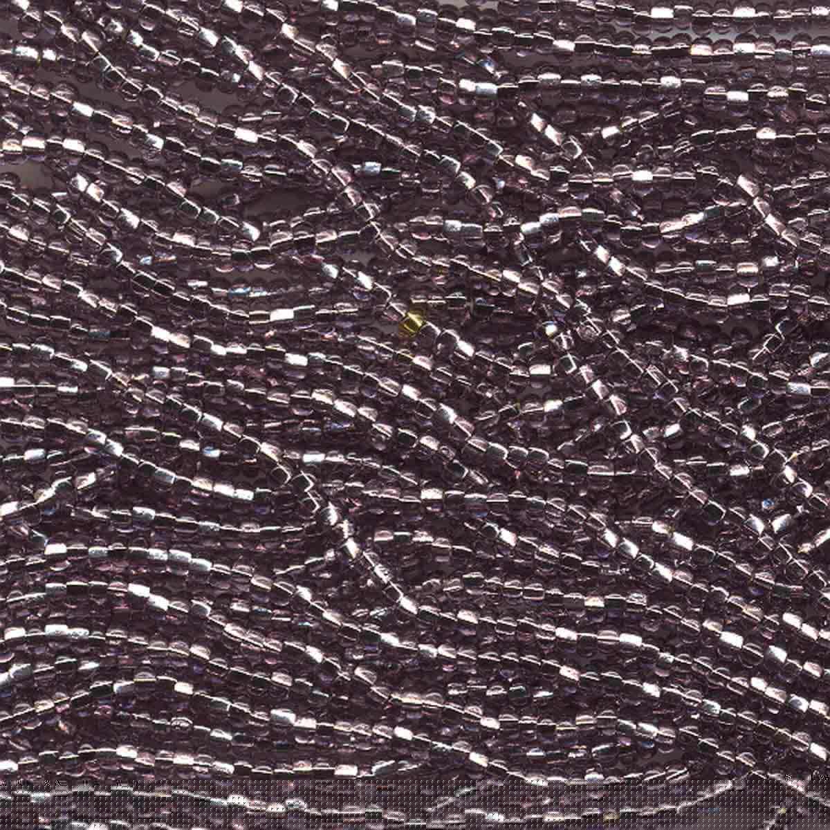 Preciosa #11 Seed Bead Hanks - Light Amethyst Silver Lined - 18 grams approx
