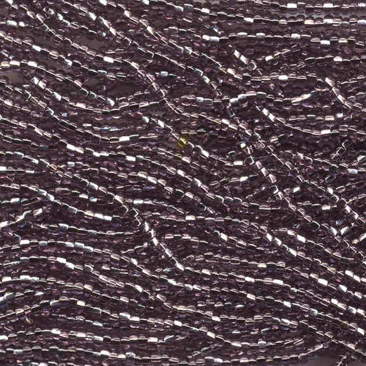 Preciosa #11 Seed Bead Hanks - Light Amethyst Silver Lined - 18 grams approx
