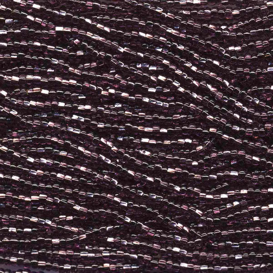 Preciosa #11 Seed Bead Hanks - Amethyst Silver Lined - 18 grams