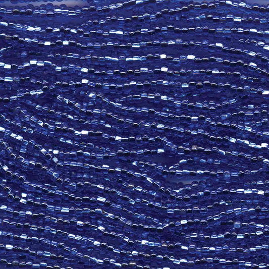 Preciosa #11 Seed Bead Hanks - Sapphire Silver Lined - 18 grams
