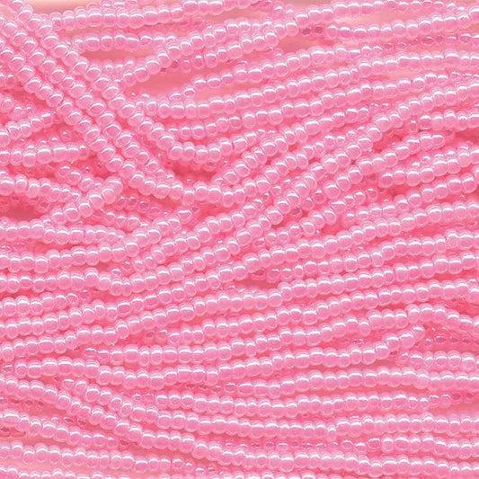Preciosa #11 Seed Bead Hanks - Pink Ceylon - 18 grams