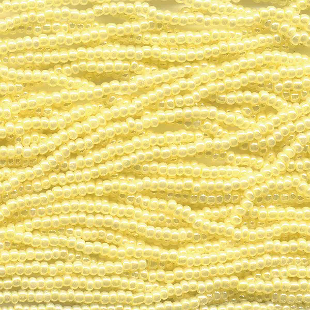 Preciosa #11 Seed Bead Hanks - Yellow Ceylon - 18 grams