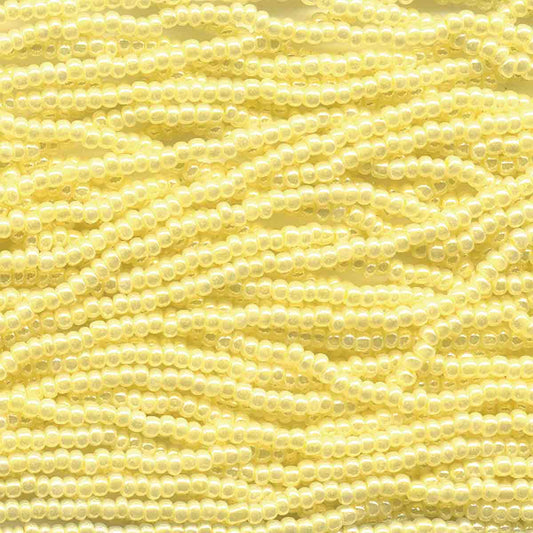 Preciosa #11 Seed Bead Hanks - Yellow Ceylon - 18 grams